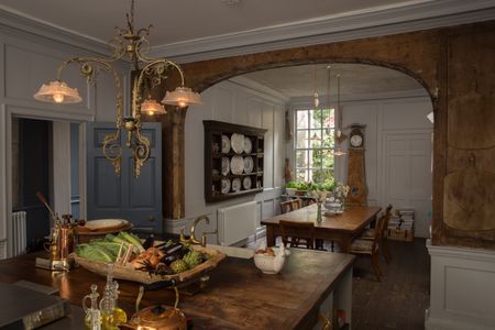 elegant kitchen diner in period home