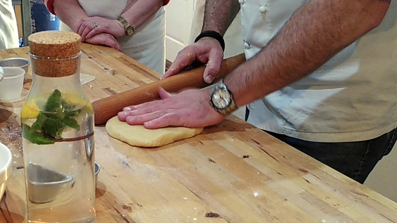 Richard Bertinet with finished pastry dough