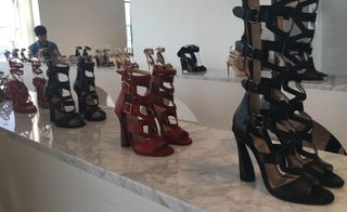 Paul Andrew: Fresh on the heels of being named footwear director of Salvatore Ferragamo, Paul Andrew put out a collection of architecturally minded shoes.