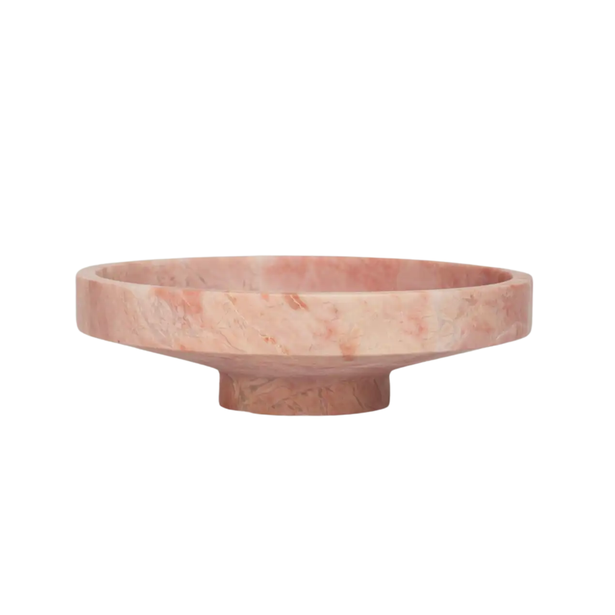 pink marble pedestal bowl