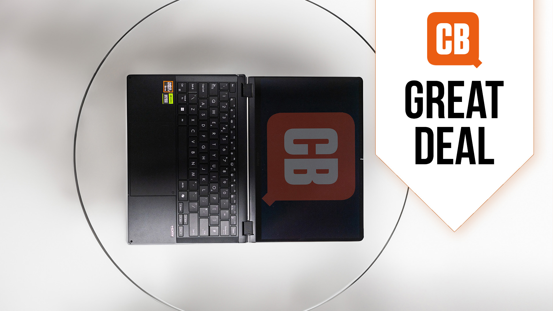 An ASUS ProArt PX13 laptop next to the text &#039;Great Deal&#039;