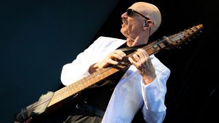 Tony Levin of BEAT performs onstage during Noches del Botanico music festival at Real Jardin Botanico Alfonso XIII on June 26, 2026 in Madrid, Spain.