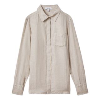 Reiss Belle Linen Button Through Shirt