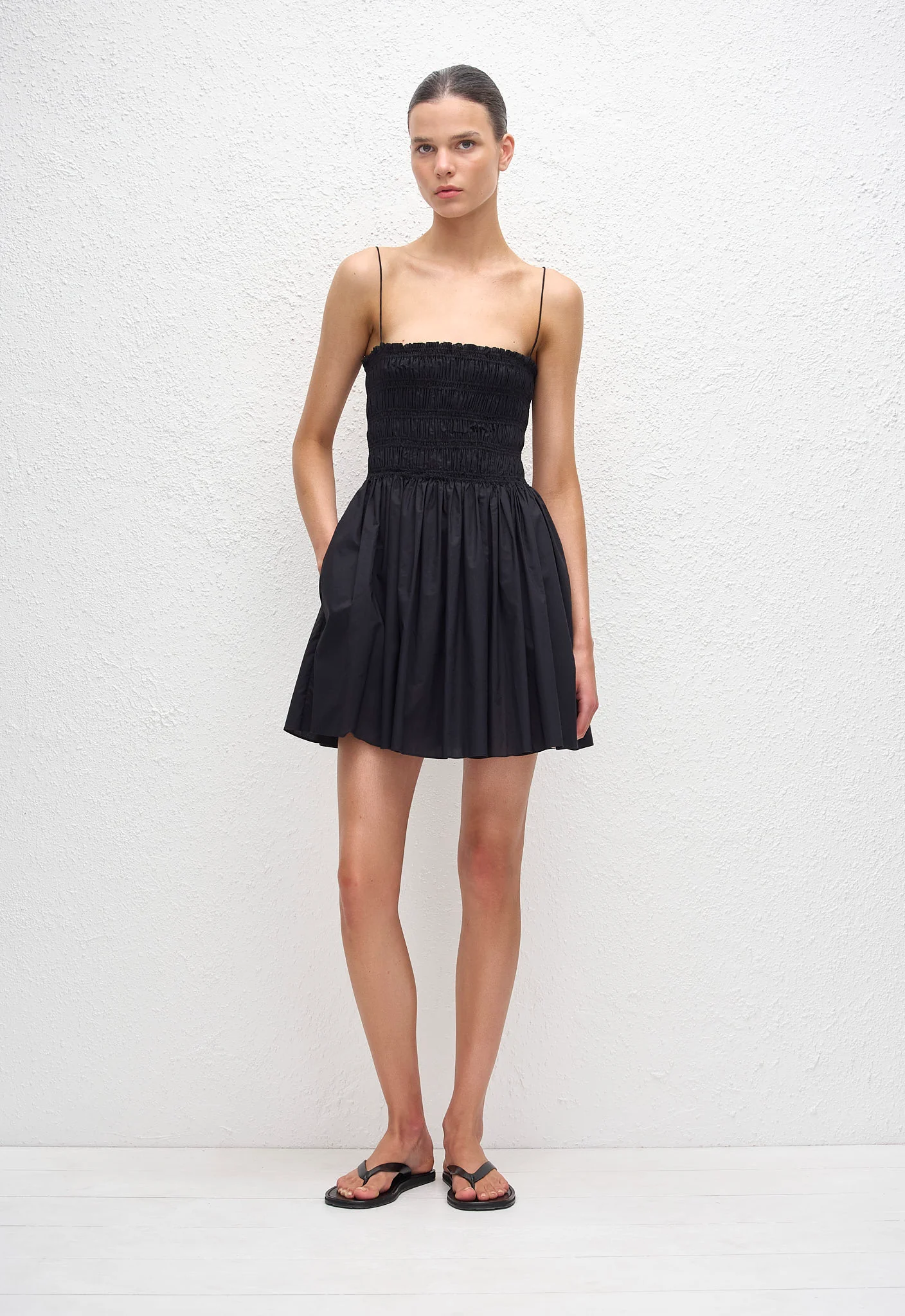 Matteau, Shirred Bodice Mini Dress