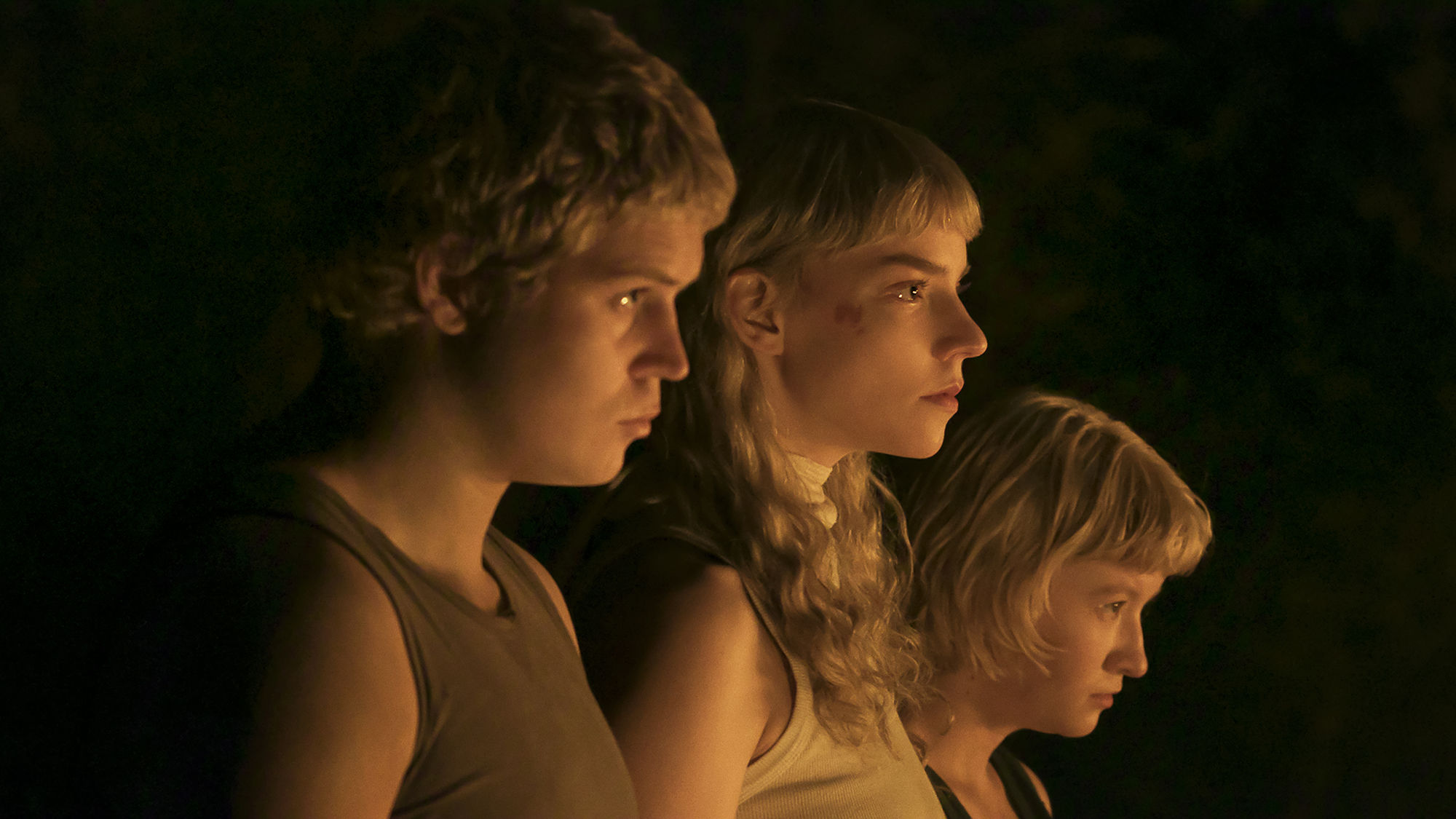 (L-R) Yung Lean as Arthur, Anya Taylor-Joy as Joan and Jade Croot as Louise in &lsquo;Sacrifice&rsquo;