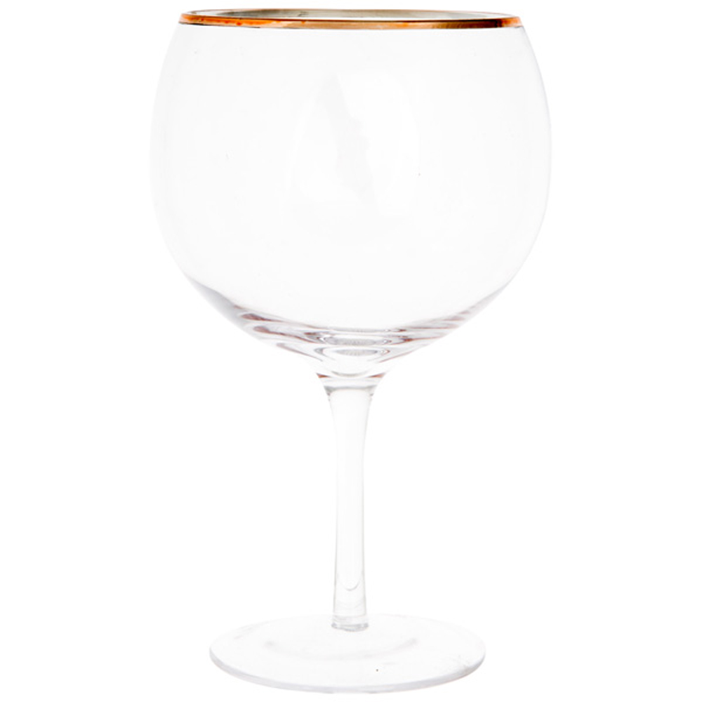 gold inspired rim gin glass
