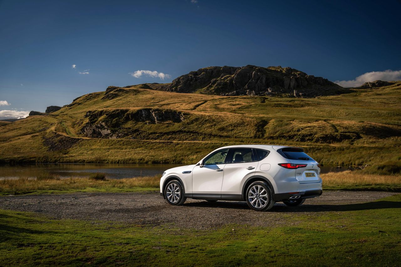 Mazda CX-60 in hilly landscape