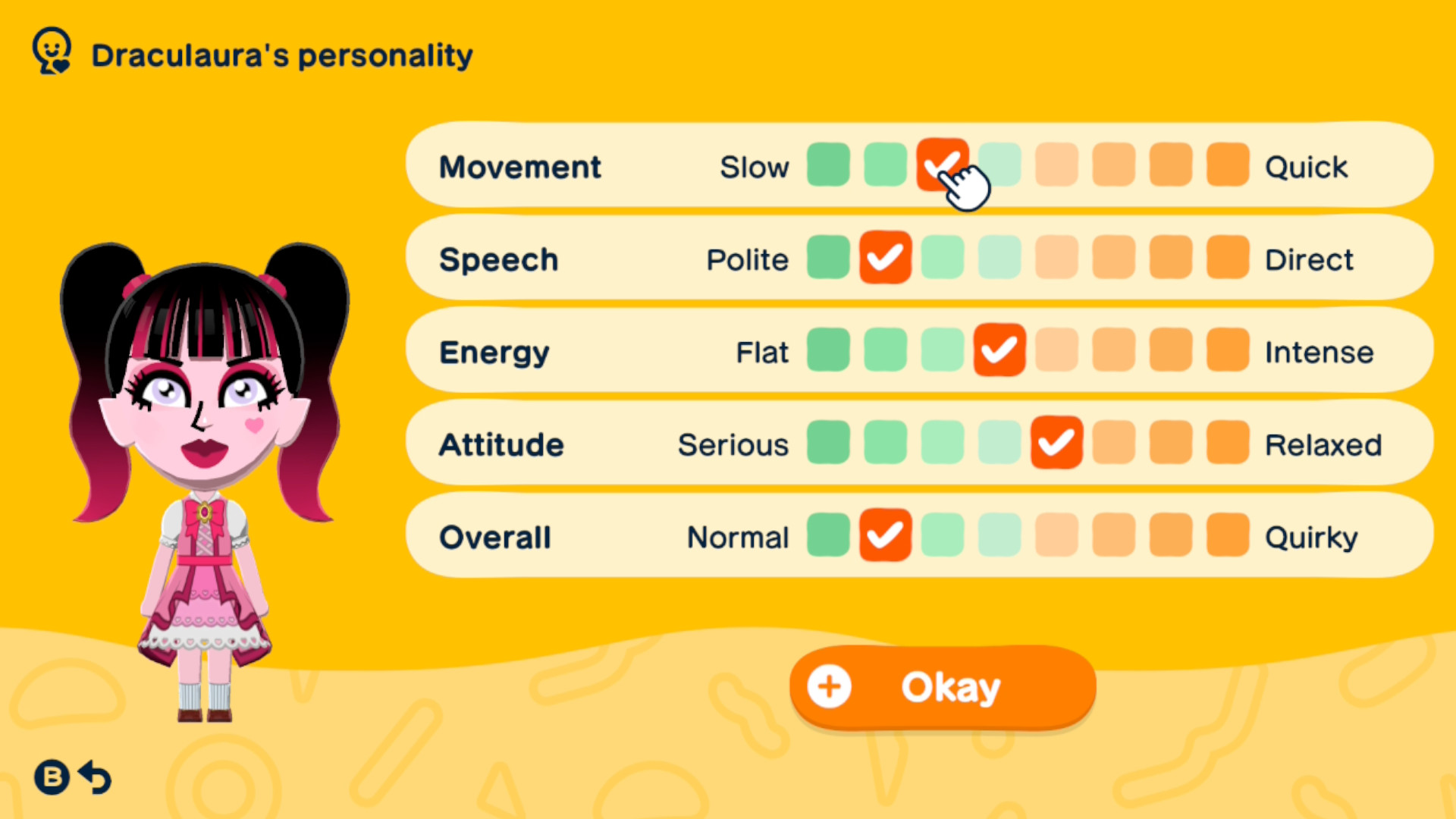 values that make up carer personality type in Tomodachi Living the Dream