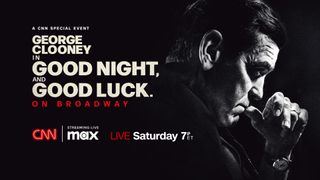 CNN's Good Night, and Good Luck poster with profiled George Clooney