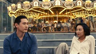 (L-R) Teo Yoo as Hae Sung and Greta Lee as Nora Moon in Past Lives