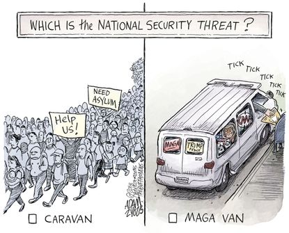 U.S. MAGA bomber van Cesar Sayoc migrant caravan national security threat