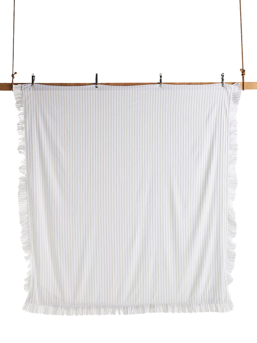 Organic Cotton Spa Sateen Ruffled Duvet Cover