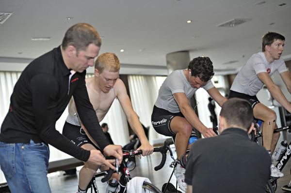 SRAM are on hand to help the riders