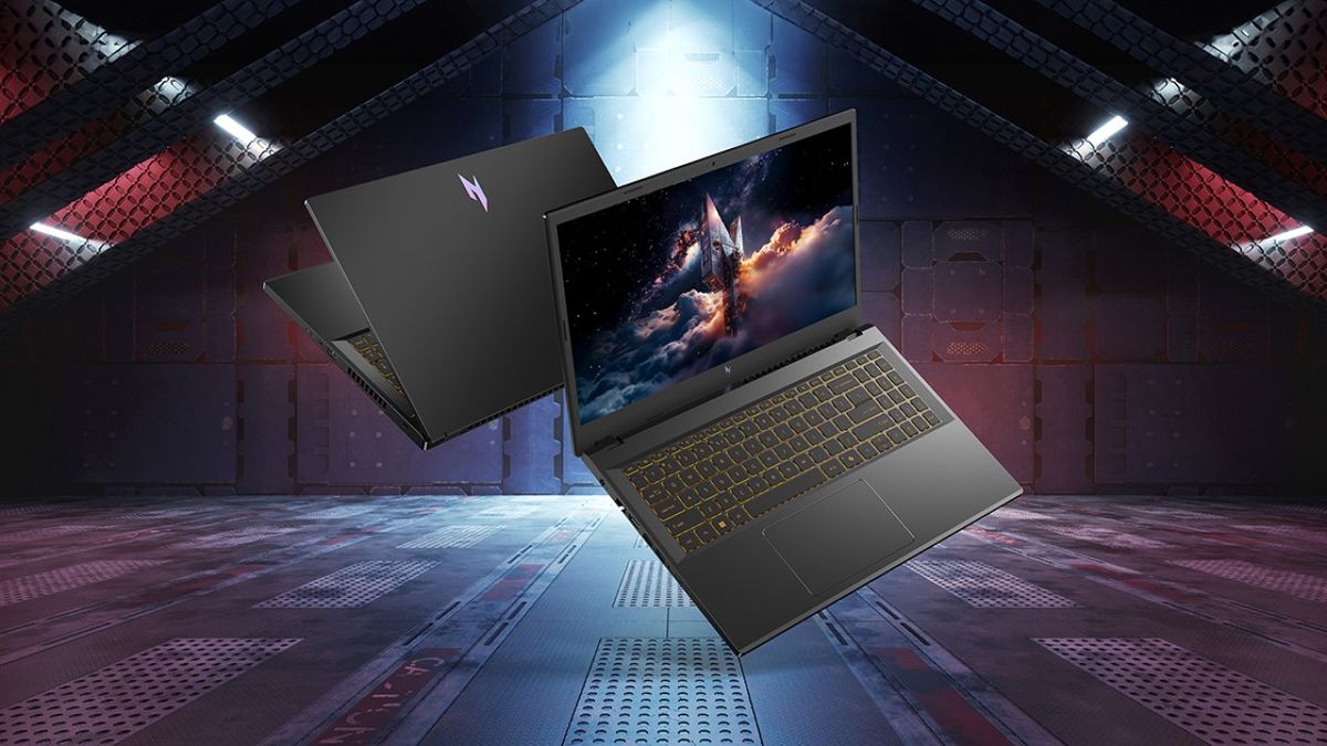 Acer Nitro V 15 AI gaming laptop in black