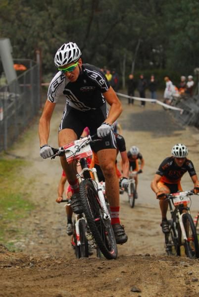 Paul Van Der Ploeg headed off the line at a furious pace