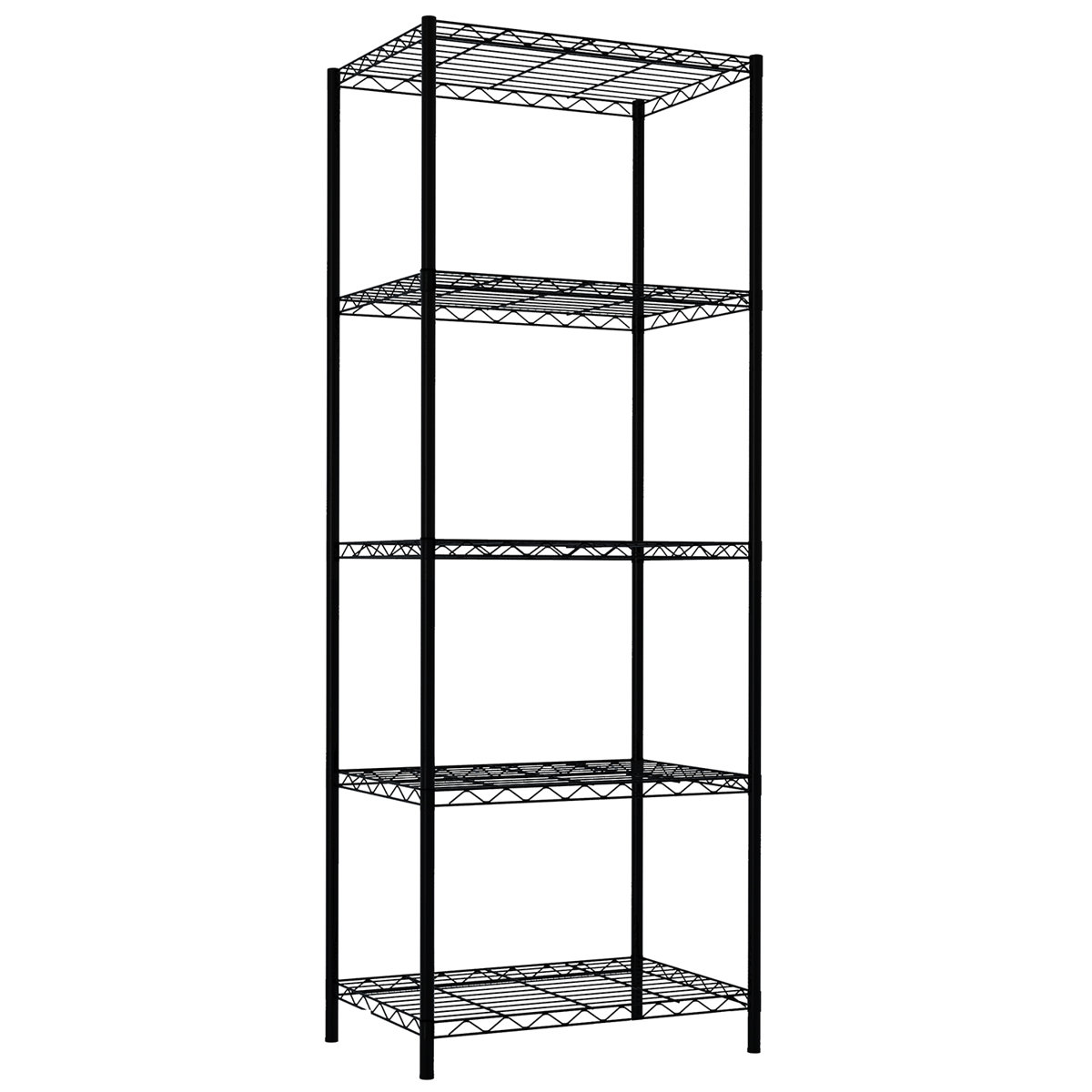 Home Basics 61.8'' H X 22.4'' W X 13.6'' D 5-Layer Wire Shelving Unit &amp;amp; Reviews | Wayfair