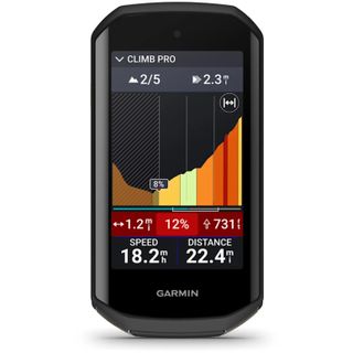 The Garmin Edge 1050 on a white background