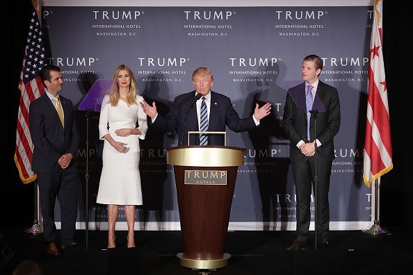 Donald Trump and his children Donald Jr., Ivanka, and Eric.