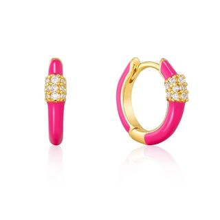 pink and gold hoops