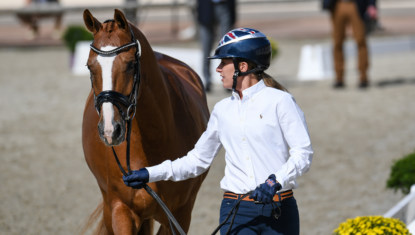 European Dressage Championships trot-up - Charlotte Dujardin and Gio