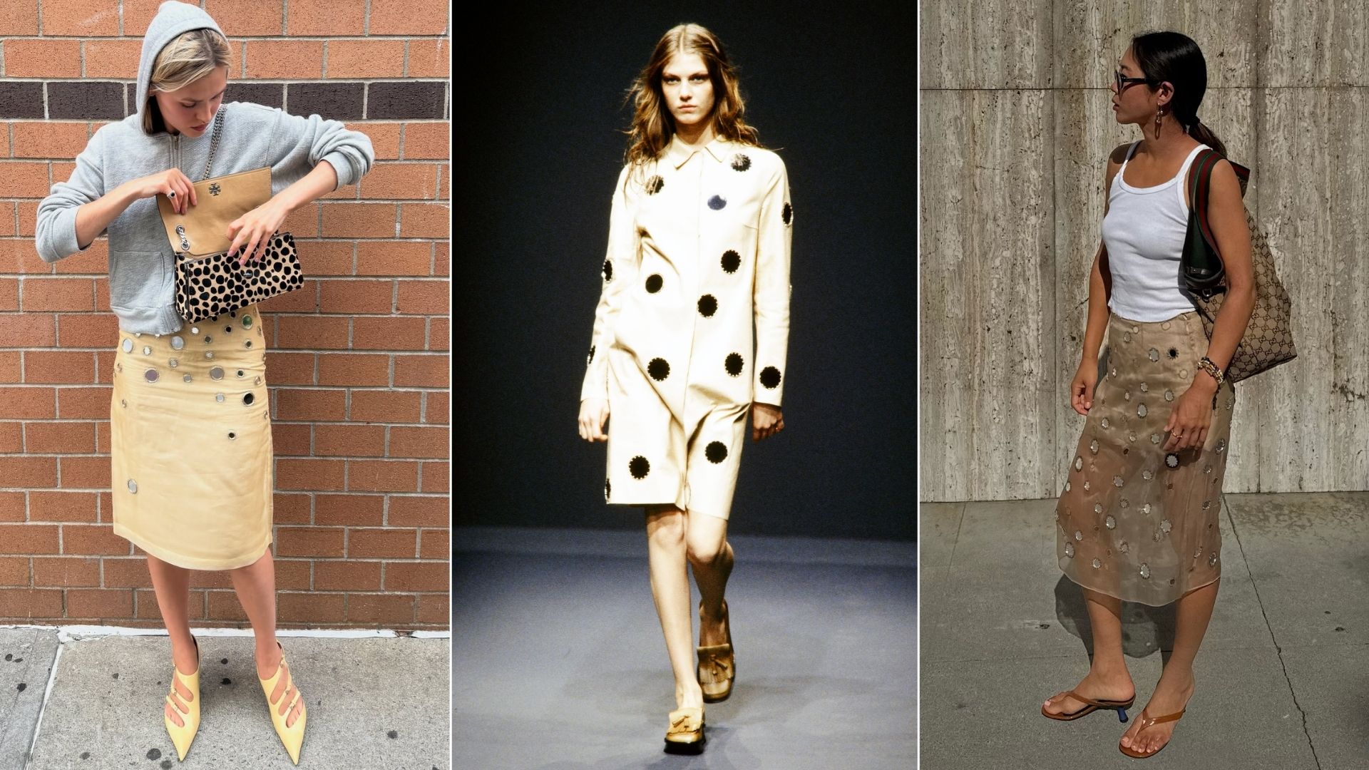 An image of the silver sequin fashion trend, one of the biggest spring fashion trends of 2026.