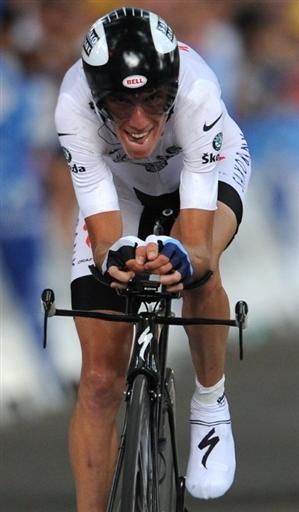 Andy Schleck (Team Saxo Bank) finished 21st in the time trial and remains in second place on GC.