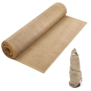 Decohs Extra Large 50 Ft X 40 Inch Burlap Fabric Roll- Natural Burlap Tree Wrap Roll- Burlap Fabric Tree Trunk Protector for Winter Outdoor Trees Shrubs Plants Frost Protection