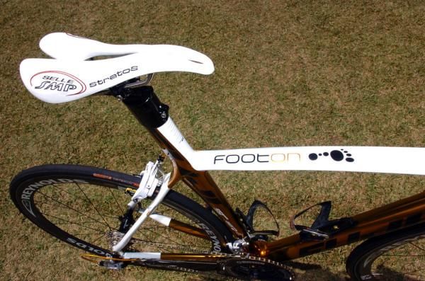 No doubts about which team this bike belongs to