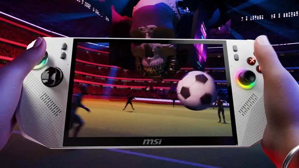The MSI Claw A8 in action