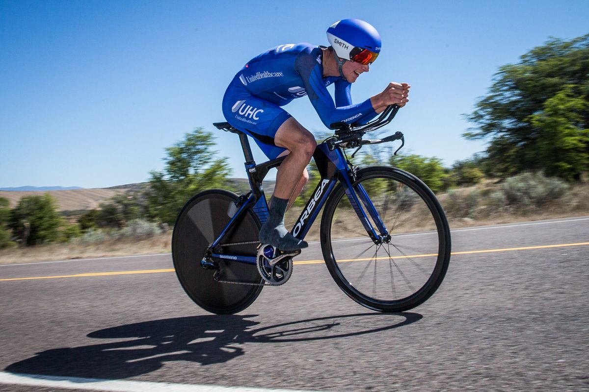 Alex Cataford (UnitedHealthcare) puts in a strong ride.