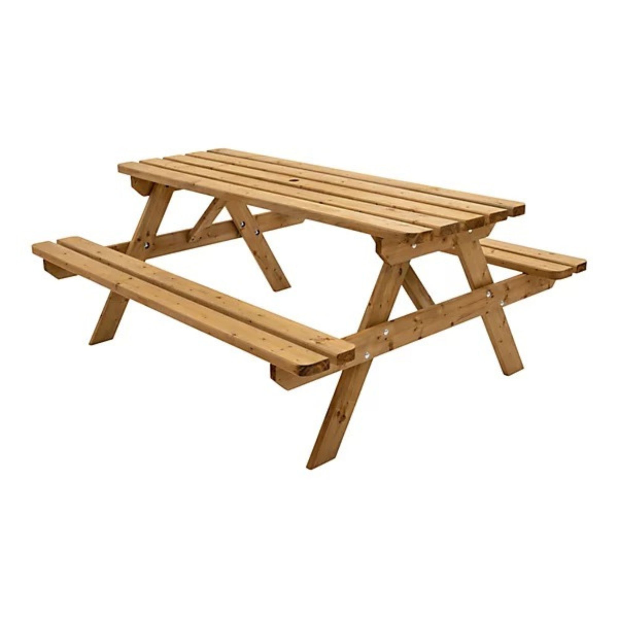 Wooden picnic bench