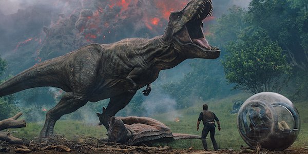 T-rex roaring in Jurassic World: Fallen Kingdom