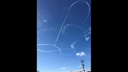 A Navy flightcrew's obscene sky drawing in Washington State