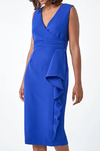 Roman Blue Wrap Dress