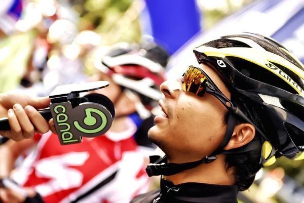 Luis Mejia before the start