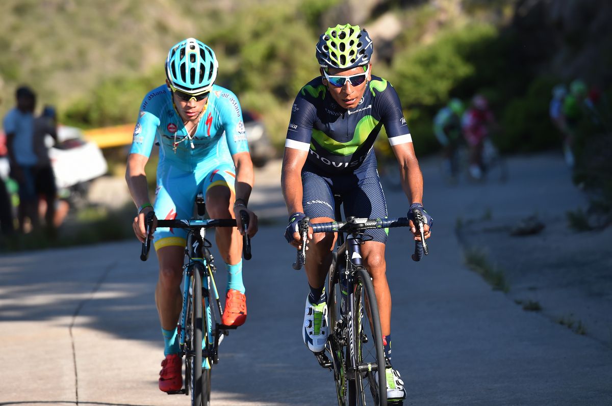 Miguel Angel Lopez (Astana Pro Team) and Nairo Quintana (Movistar)