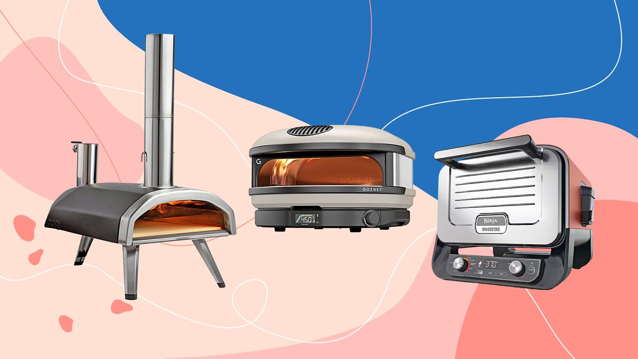 Three of the best pizza ovens on Ideal Home style background