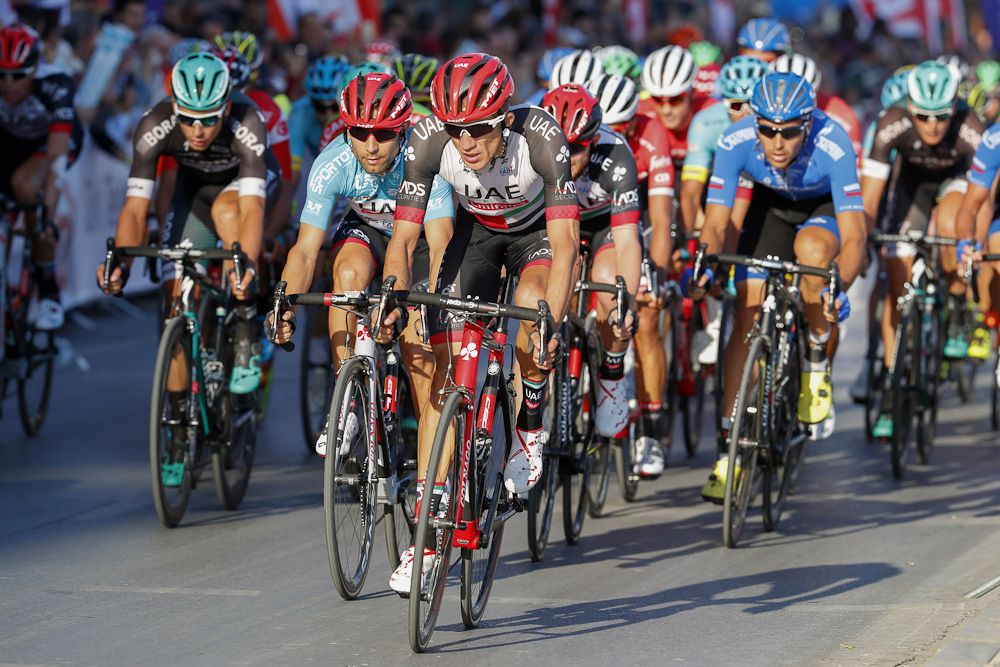 The peloton in action during stage 5 at the Tour of Turkey