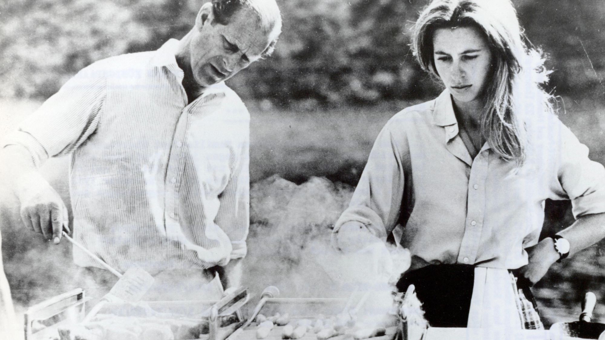 Prince Philip grills with Princess Anne