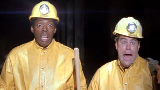Ernie Hudson on the left in Ghostbusters II