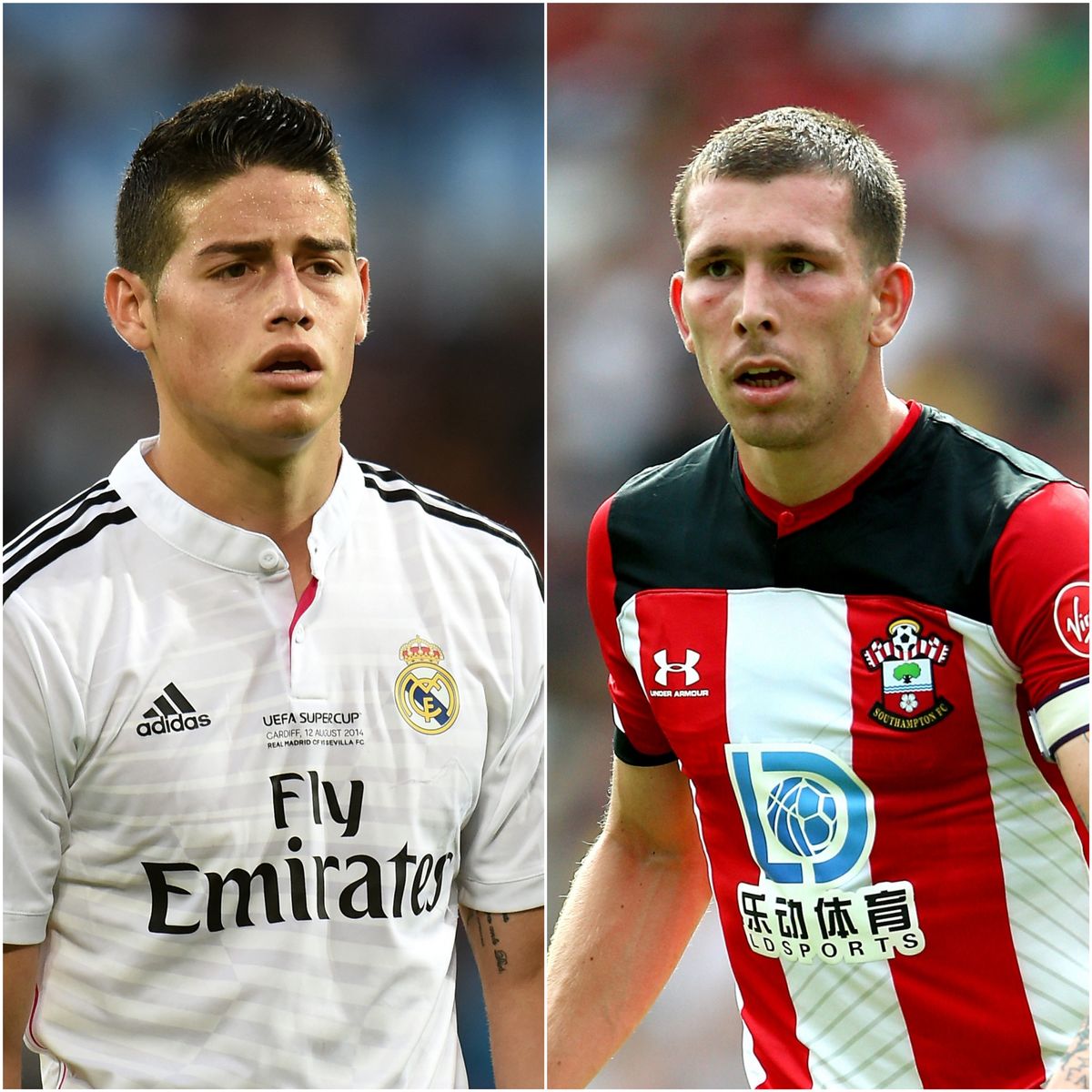 James Rodriguez and Pierre-Emile Hojbjerg