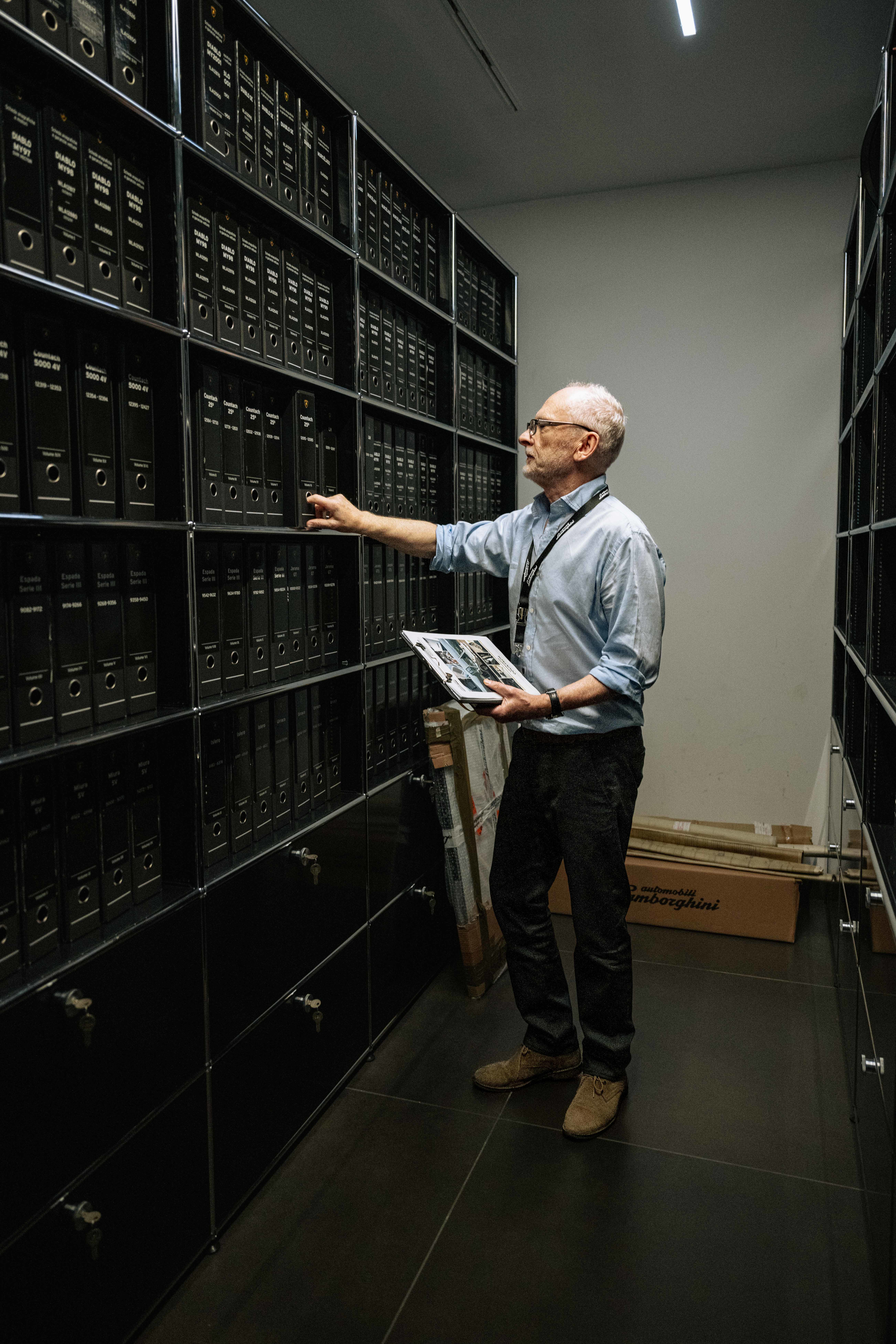 Our writer in the depths of the Lamborghini Polo Storico archive