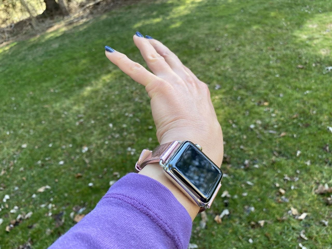 LAUT METALLIC Leather Strap for Apple Watch