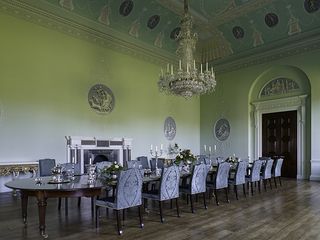 The doors in the north end of the Dining Room have been reinstated after they were discovered in the basement of the house