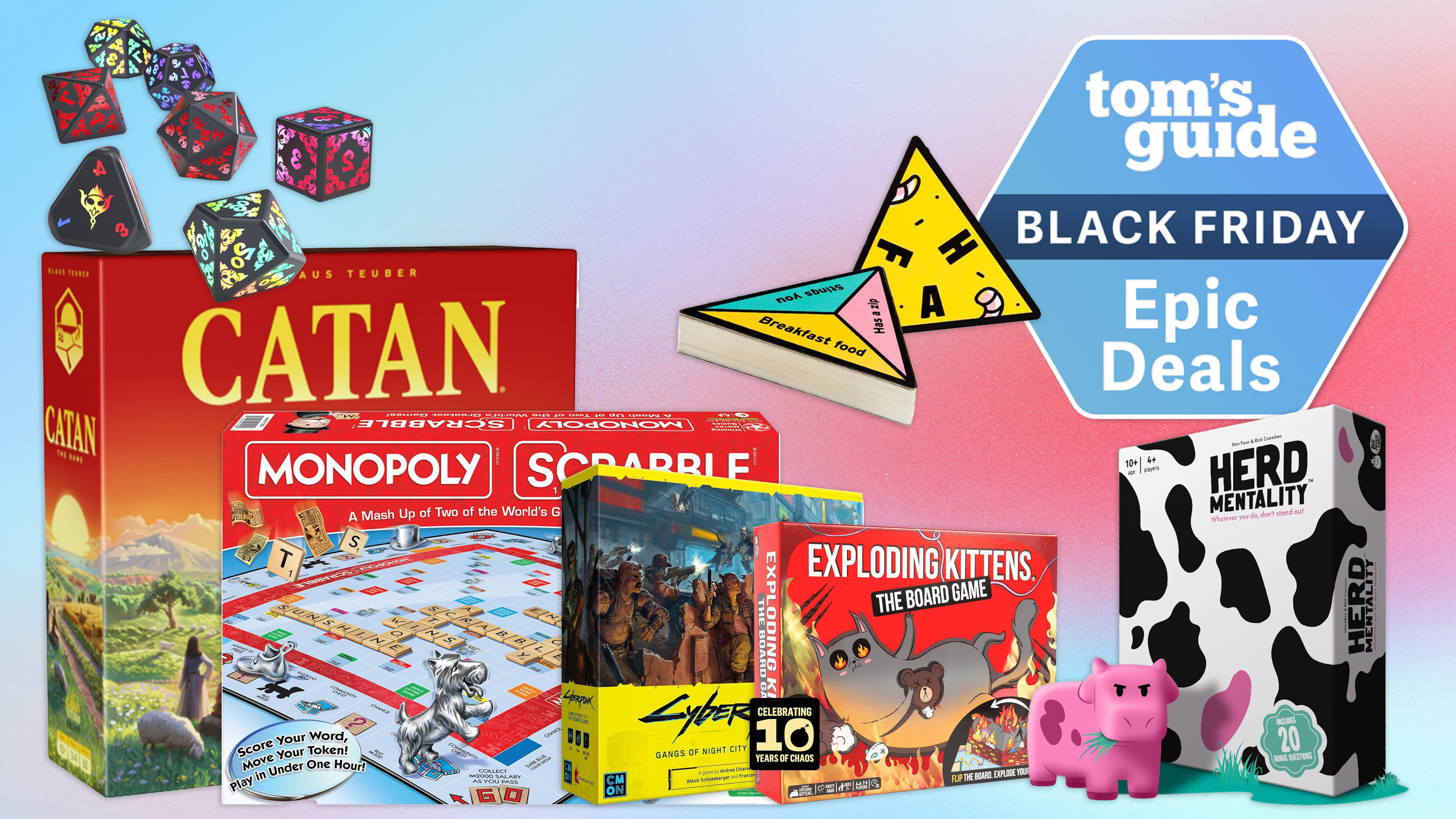 An array of board and card games