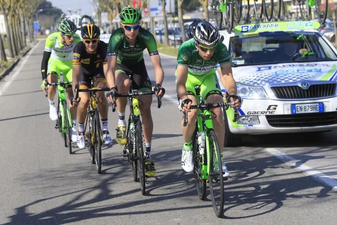 Marco Canola (Bardiani-CSF) at the front of the early break