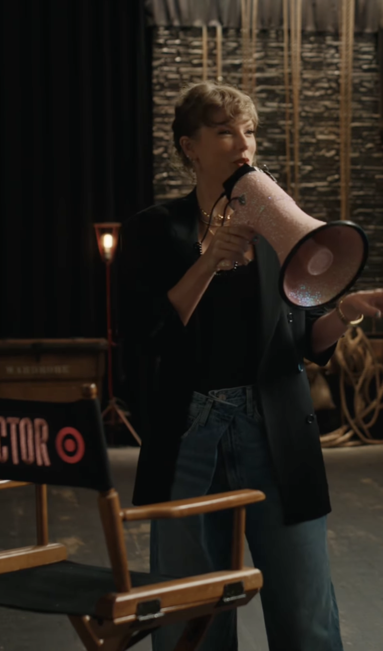 Taylor Swift directs a new Life of a Showgirl teaser in wide-leg jeans and a blazer