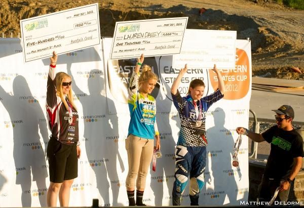 The elite women's podium