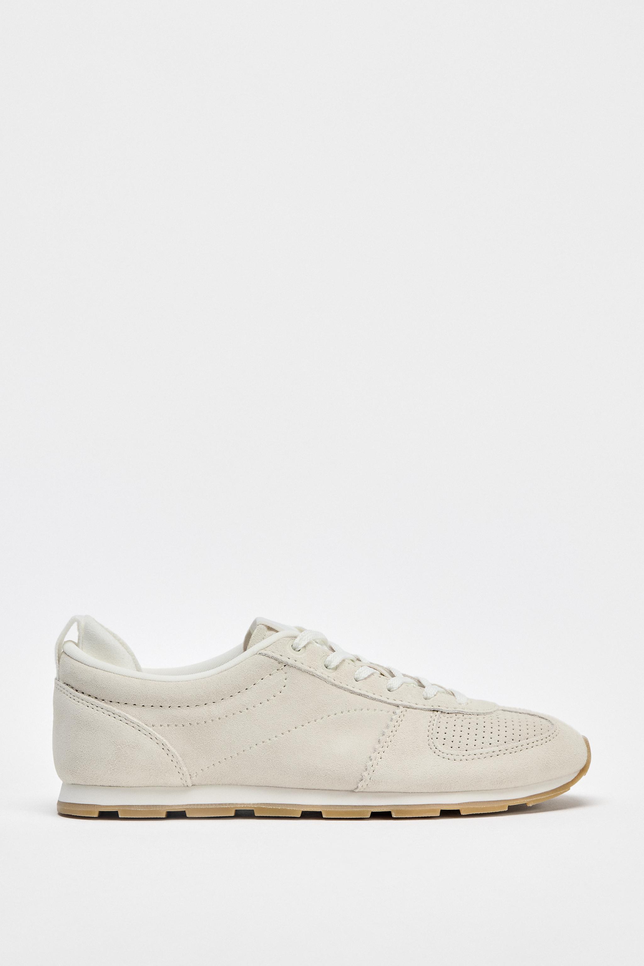 Split Leather Running Sneakers