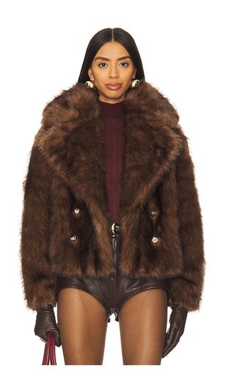 The Cornelia Faux Fur Peacoat